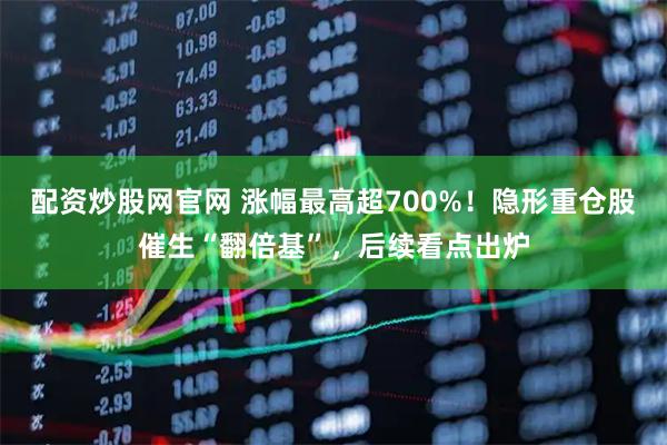 配资炒股网官网 涨幅最高超700%！隐形重仓股催生“翻倍基”，后续看点出炉